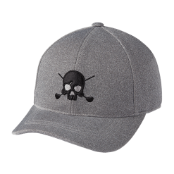 Volvik Golf Embroidered Skull Cap -CLUBS Shop 0003 Skull embroidery cap grey