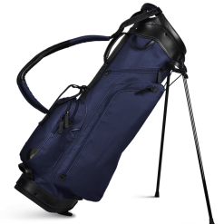 Sun Mountain Golf Canvas & Leather Carry Stand Bag -CLUBS Shop 190733CanvasLeatherStandNavy Black
