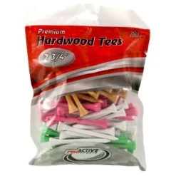 ProActive Premium Sports Hardwood Golf Tees 2.75" -CLUBS Shop 2.75 Mixed 100