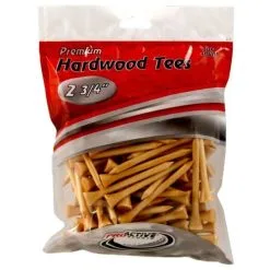 ProActive Premium Sports Hardwood Golf Tees 2.75" -CLUBS Shop 2.75 Natural 100