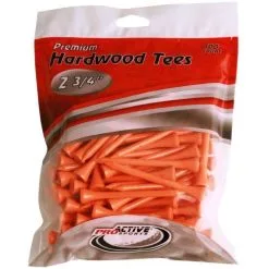 ProActive Premium Sports Hardwood Golf Tees 2.75" -CLUBS Shop 2.75 Orange 100