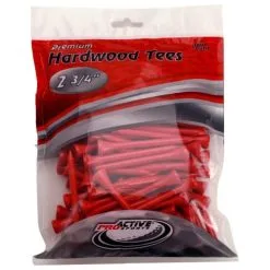ProActive Premium Sports Hardwood Golf Tees 2.75" -CLUBS Shop 2.75 Red 100
