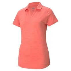 Cobra Puma Women's Cloudspun Free Golf Polo -CLUBS Shop 2021CloudspunFreePolo GeorgiaPeach