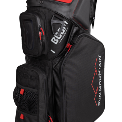 Sun Mountain 2023 Boom Bag Golf Cart Bag With Speakers -CLUBS Shop 2023 BoomCart 230393 black red