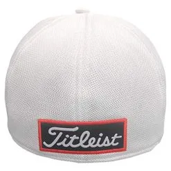 CaddiesShack Titleist Tour Sport Mesh Fitted Cap - White/Island Red -CLUBS Shop 51GFTOY9M8L