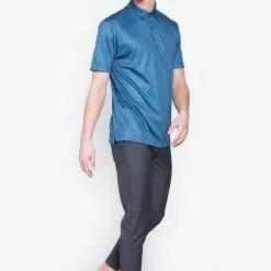 Callaway Jack Nicklaus Black Label By Perry Ellis All Over Mini Foulard Polo Shirts -CLUBS Shop AllOverMiniFoulardPolo DeepDiveBlue4