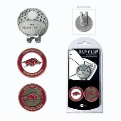 J And M Team Golf Hat Clips With Ball Markers - NCAA Collegiate