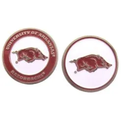 J&M NCAA Double Sided Collegiate Golf Ball Marker Coins -CLUBS Shop Arkansas 1
