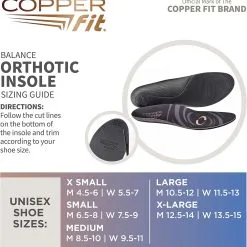 Proactive Copper Fit Balance Orthotic Insoles -CLUBS Shop BalanceOrthoticInsoles Medium 2