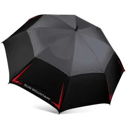Sun Mountain Golf 68" Manual Umbrella -CLUBS Shop Black Gunmetal Red