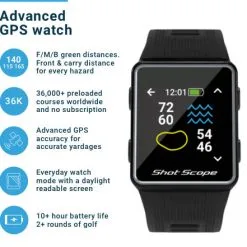 Shot Scope Golf G3 GPS Watch -CLUBS Shop Black G3 Product 480x441 Desktop 3