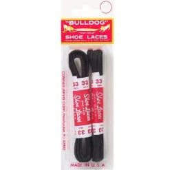 J And M BullDog Shoe Laces (33" Brown, Waxed)