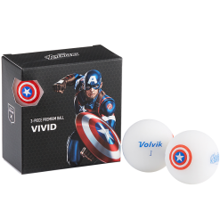 Volvik Marvel Character Golf Ball 4 Pack 16 Volvik Marvel Character Golf Ball 4 Pack -CLUBS Shop Captain America Square
