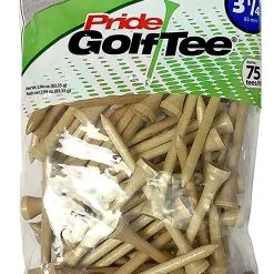 J&M Pride Sports Wood Golf Tees 3.25" 13 J&M Pride Sports Wood Golf Tees 3.25" -CLUBS Shop Classic Wood Tee 3.25 75 count Natural Wood