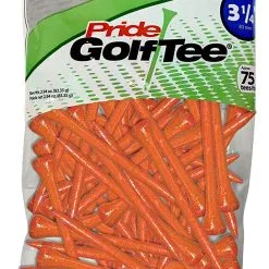J&M Pride Sports Wood Golf Tees 3.25" 12 J&M Pride Sports Wood Golf Tees 3.25" -CLUBS Shop Classic Wood Tee 3.25 75 count Orange