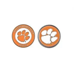 J&M NCAA Double Sided Collegiate Golf Ball Marker Coins -CLUBS Shop Clemson