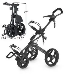 Proactive Clicgear Golf 3-Wheel Rovic Junior Push Cart Model RV3J -CLUBS Shop Clicgear RV3J Charcoal Black 2