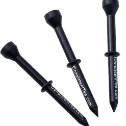 CaddiesShack Consistent Tee Golf Tees 10 Pack - 3.25" 14 CaddiesShack Consistent Tee Golf Tees 10 Pack - 3.25" -CLUBS Shop ConsistentTees Black2