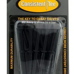 CaddiesShack Consistent Tee Golf Tees 10 Pack - 3.25" 11 CaddiesShack Consistent Tee Golf Tees 10 Pack - 3.25" -CLUBS Shop Consistent Tee Black Color