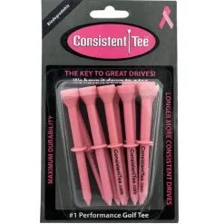 CaddiesShack Consistent Tee Golf Tees 10 Pack - 3.25" 12 CaddiesShack Consistent Tee Golf Tees 10 Pack - 3.25" -CLUBS Shop Consistent Tee Pink Color