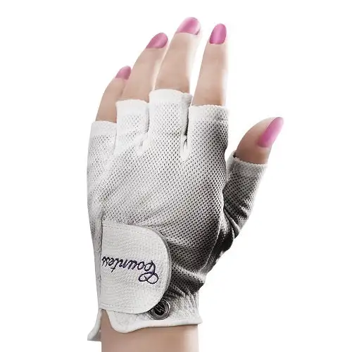 Hireko Powerbilt Countess Half-Finger Ladies Golf Glove 1 Hireko Powerbilt Countess Half-Finger Ladies Golf Glove -CLUBS Shop Countess Half Finger