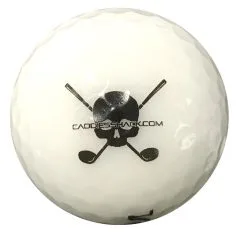 CaddiesShack Custom Jolly Rogers Skull & Crossbones Volvik Crystal Golf Balls 6 CaddiesShack Custom Jolly Rogers Skull & Crossbones Volvik Crystal Golf Balls -CLUBS Shop Crystal White Logo Ball
