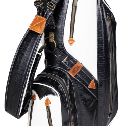 Sun Mountain 2023 Dundee Leather Cart Bag -CLUBS Shop Dundee N230415 black white