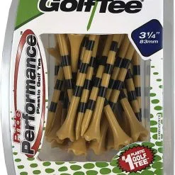 J And M Pride Sports Plastic Evolution Natural Striped Golf Tees -CLUBS Shop Evolution 3.25 Natural 30 count