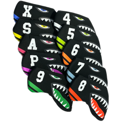 HNM Shark Bite Neoprene Iron Head Covers Set