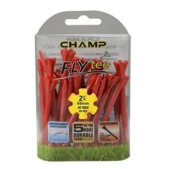 CaddiesShack Champ Fly Tees 2.75" Plastic Golf Tees -CLUBS Shop Flytee 2.75 red