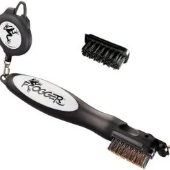 CaddiesShack Frogger Golf BrushPro Retractable Golf Club Brush With Groove Cleaner -CLUBS Shop Frogger Original Club Brush Gray