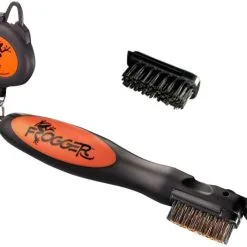 CaddiesShack Frogger Golf BrushPro Retractable Golf Club Brush With Groove Cleaner -CLUBS Shop Frogger Original Club Brush Orange