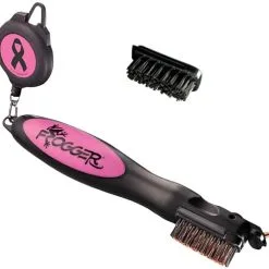 CaddiesShack Frogger Golf BrushPro Retractable Golf Club Brush With Groove Cleaner -CLUBS Shop Frogger Original Club Brush Pink Ribbon