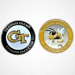 J&M NCAA Double Sided Collegiate Golf Ball Marker Coins -CLUBS Shop GeorgiaTech
