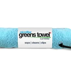 Golf Max Clip Wipes Microfiber Golf Greens Towel -CLUBS Shop Greens Towels Caibbean Blue