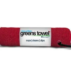 Golf Max Clip Wipes Microfiber Golf Greens Towel -CLUBS Shop Greens Towels Cardinal Red