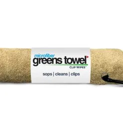 Golf Max Clip Wipes Microfiber Golf Greens Towel -CLUBS Shop Greens Towels Desert Sand