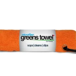 Golf Max Clip Wipes Microfiber Golf Greens Towel -CLUBS Shop Greens Towels Orange Crush