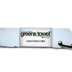 Golf Max Clip Wipes Microfiber Golf Greens Towel -CLUBS Shop Greens Towels Pure White