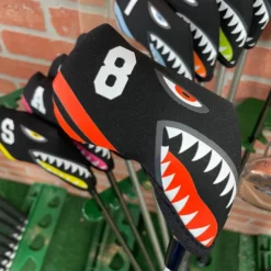 HNM Shark Bite Neoprene Iron Head Covers Set -CLUBS Shop IMG 2811 scaled