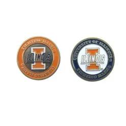 J&M NCAA Double Sided Collegiate Golf Ball Marker Coins -CLUBS Shop Illinois