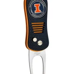Team Golf Retractable Switchblade Switchfix Divot Tool Ball Marker - NCAA -CLUBS Shop Illinois Illini Switchfix 44448 117