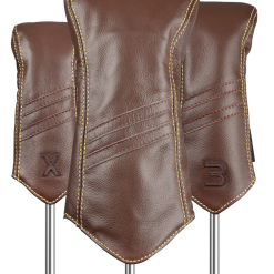 Sun Mountain Golf Leather Head Covers -CLUBS Shop LeatherHeadcoversBrown Khaki Stripe