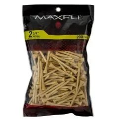 Golf Works Maxfli 2.75" Golf Tees 10 Golf Works Maxfli 2.75" Golf Tees -CLUBS Shop MaxfliTees 2.75 200NaturalWood