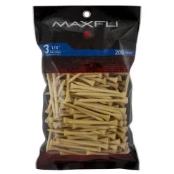 Golf Works Maxfli 3.25" Golf Tees -CLUBS Shop MaxfliTees 3.25 200NaturalWood