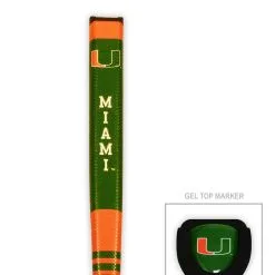 Team Golf NCAA Collegiate Putter Grips With Magnetic Ball Marker -CLUBS Shop Miami Hurricanes PutterGrip 44401