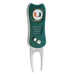 Team Golf Retractable Switchblade Switchfix Divot Tool Ball Marker - NCAA -CLUBS Shop Miami d521ab9c 5ba9 4b58 ac69 e5bc50611539