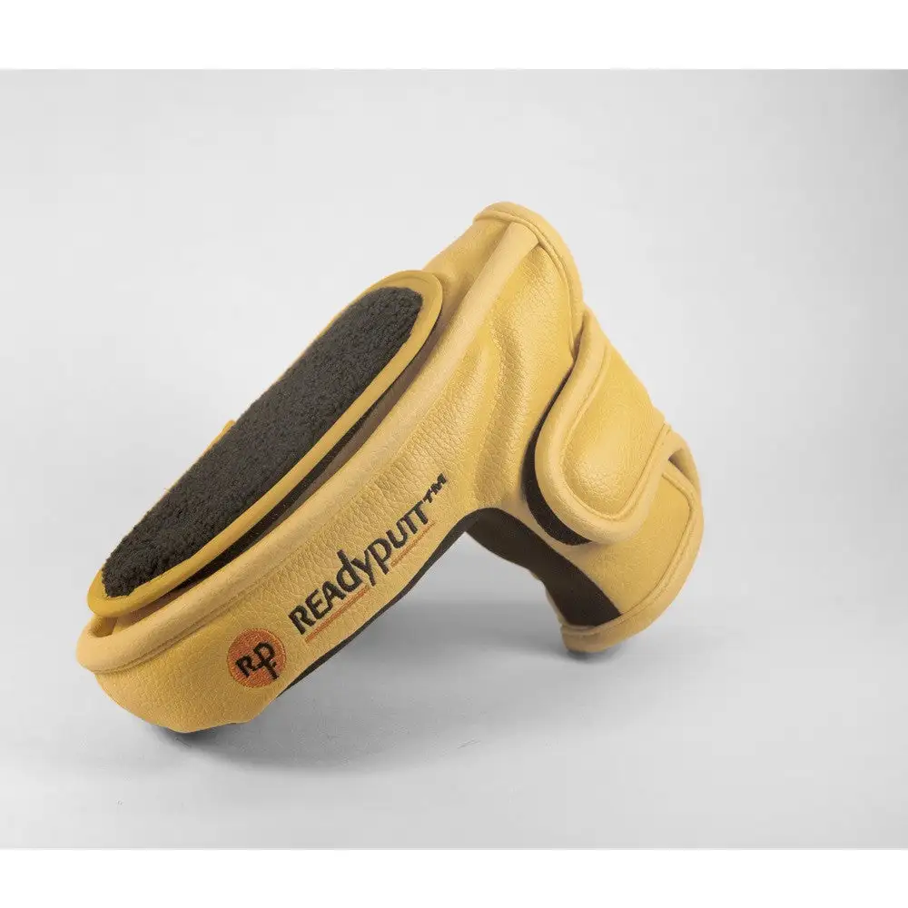 ReadyPutt Blade Mid-Mallet Putter Head Cover With Ball Cleaner - Yellow 1 ReadyPutt Blade Mid-Mallet Putter Head Cover With Ball Cleaner - Yellow