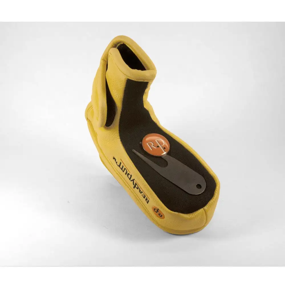 ReadyPutt Blade Mid-Mallet Putter Head Cover With Ball Cleaner - Yellow 2 ReadyPutt Blade Mid-Mallet Putter Head Cover With Ball Cleaner - Yellow - Image 2