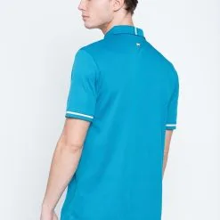 Callaway Jack Nicklaus Black Label By Perry Ellis Mini Jacquard Polo Shirts -CLUBS Shop MiniJacquardPolo DeepDiveBlue3